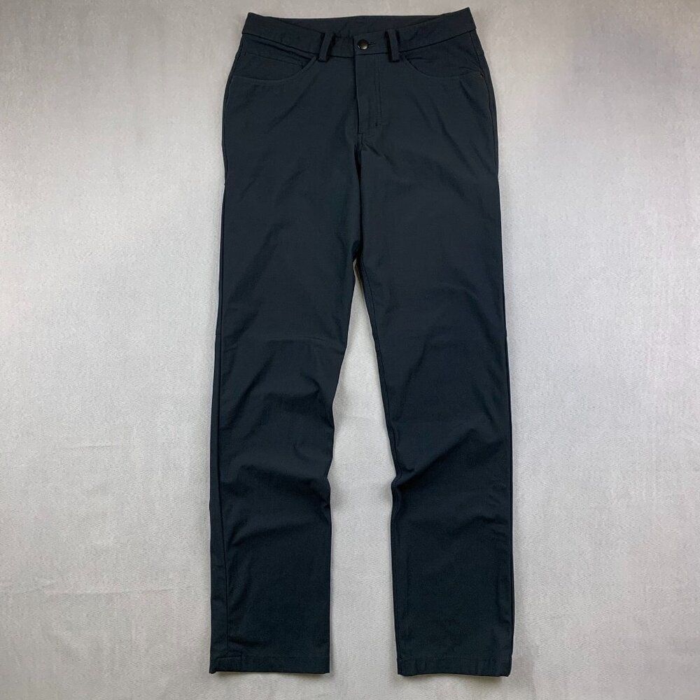 Lululemon Mens 28 Black Chino ABC Pant Classic Tapered Warpstreme M5335S 28x32